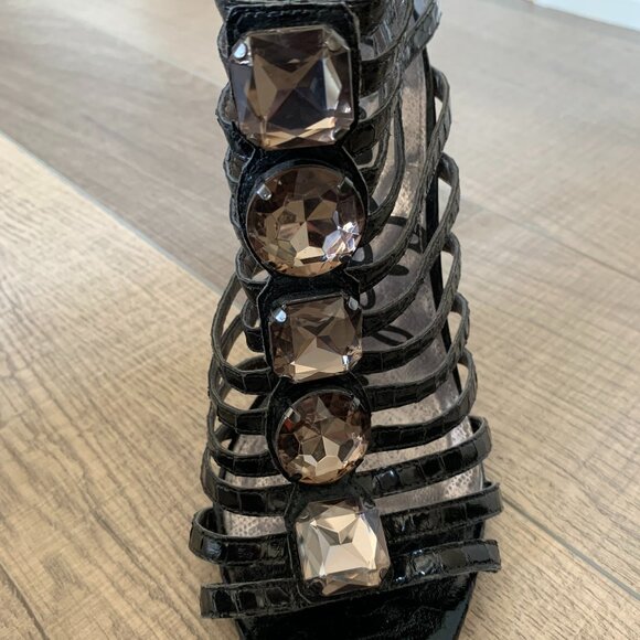 Sam Edelman strappy high heels with jewels size 8.5 - Picture 7 of 10